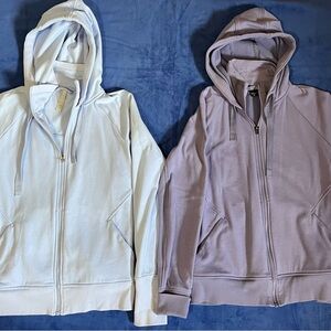Athleta Light Blue & Athleta Lavender Hooded Sweatshirts. Like New!